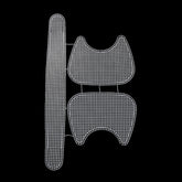 Embroidery Canvas Mesh Plastic Sheets 11.5x20.5 Inch (1 Piece) Hole 4mm Rectangle White For Cross Stitching DIY Knitting Crochet Crafts